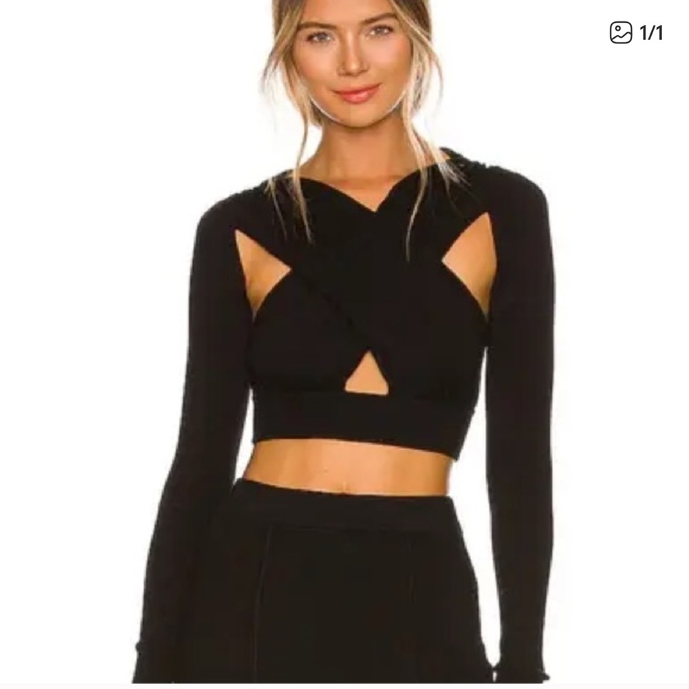 NBD Hara Black Cut-Out Sweater